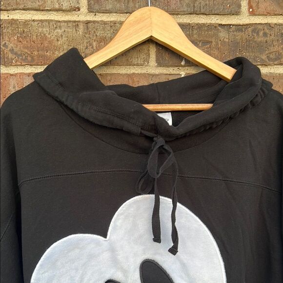 Disney Mickey Mouse Rare Black White Red Hoodie Sweater L - Picture 2 of 12